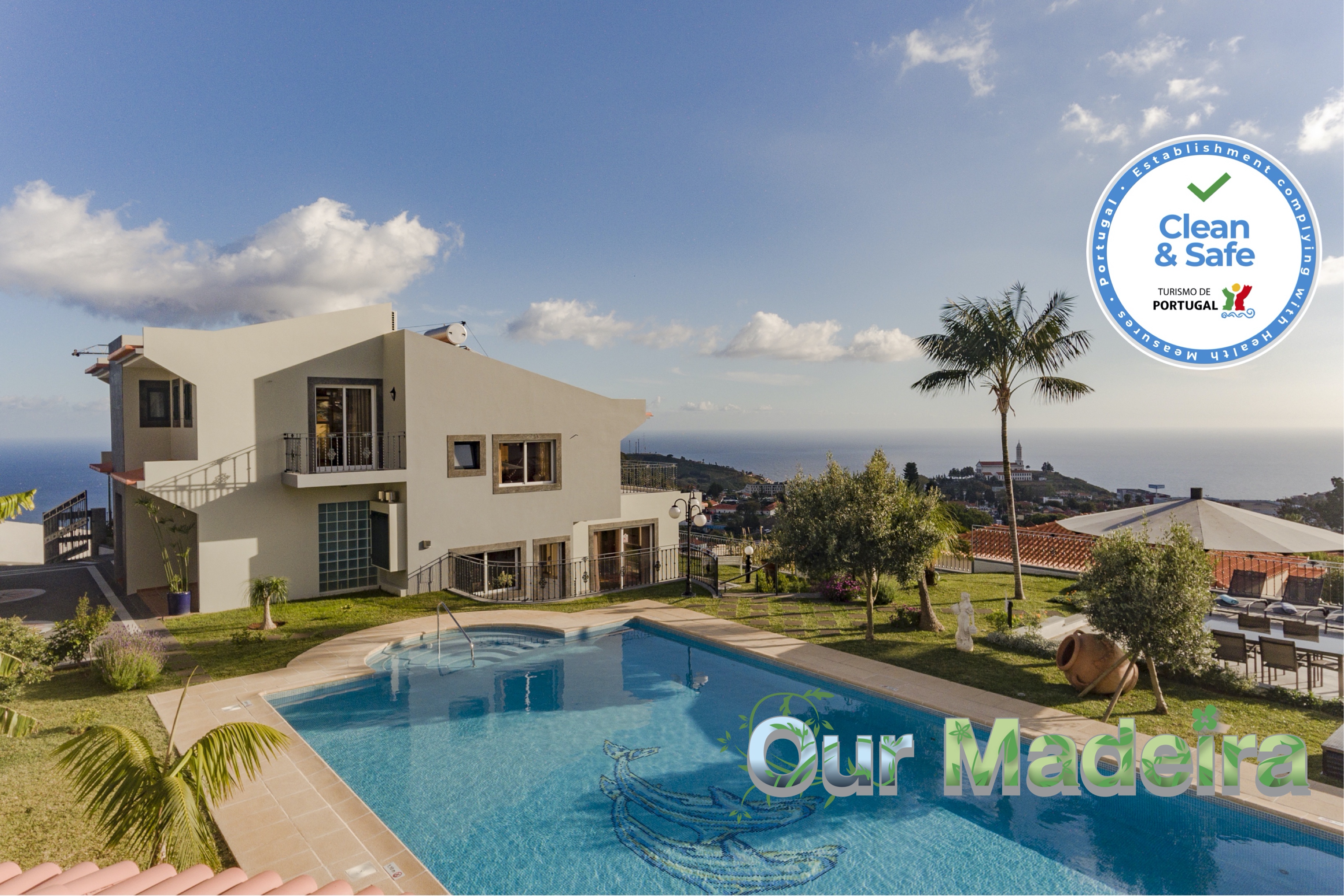 Fabulous villa in Funchal, panoramic sea-view, heated pool | BelAir 0