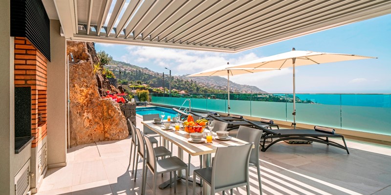 Ourmadeira Villas In Madeira Grandview Outdoor dining and pool