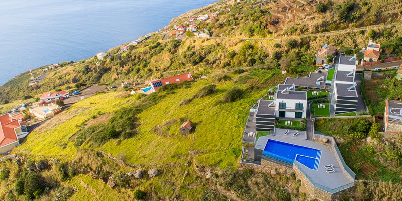 Ourmadeira Villas In Madeira Sunset Cliff Villas Aerial View And Countryside