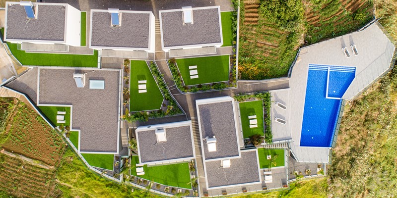Ourmadeira Villas In Madeira Sunset Cliff Villas Exterior Aerial View