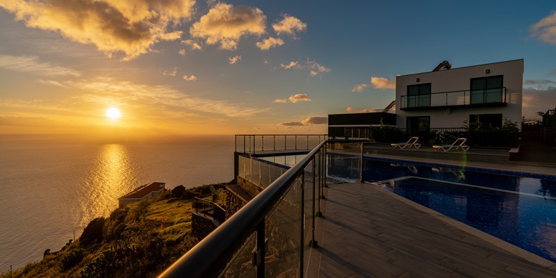 Ourmadeira Villas In Madeira Sunset Cliff Villas Swimming Pool And Sunset