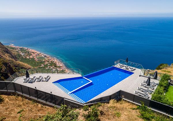 Ourmadeira Villas In Madeira Sunset Cliff Vila 1 Swimming Pool And View
