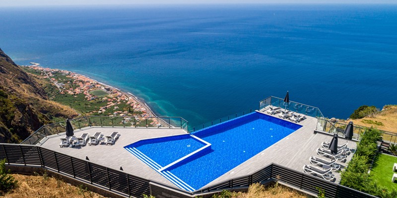 Ourmadeira Villas In Madeira Sunset Cliff Vila 1 Swimming Pool And View