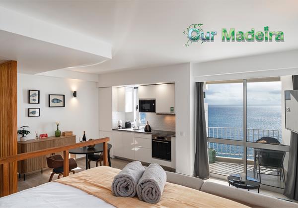 1 Ourmadeira Apartmenrts In Madeira Oceanbreeze View From Bed