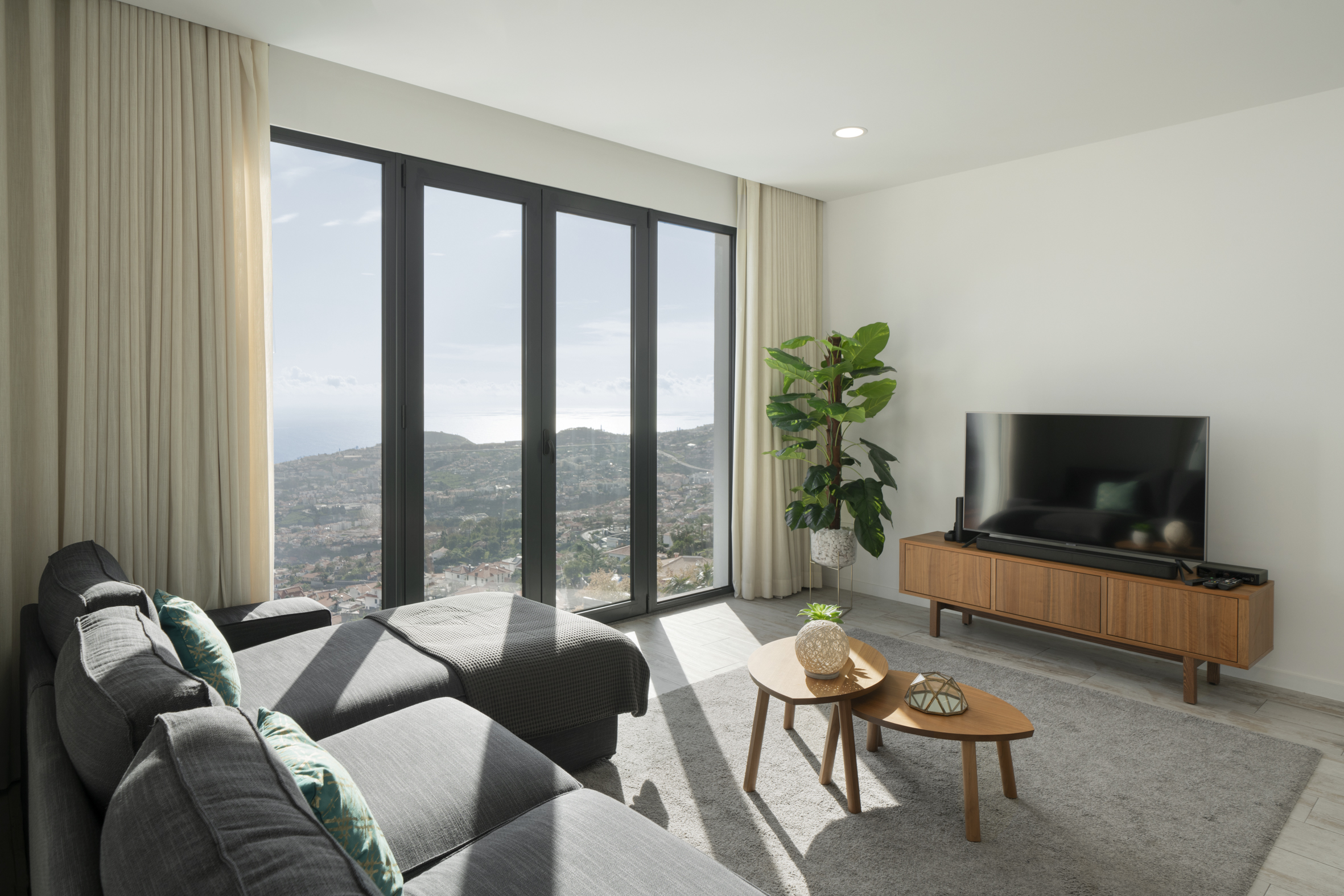 Monte White House Sititng Area And Smart TV