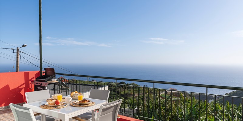 A Breakfast With A Fantastic View From The Front Terrace Of Casa Vista Mar In Ponta Do Sol