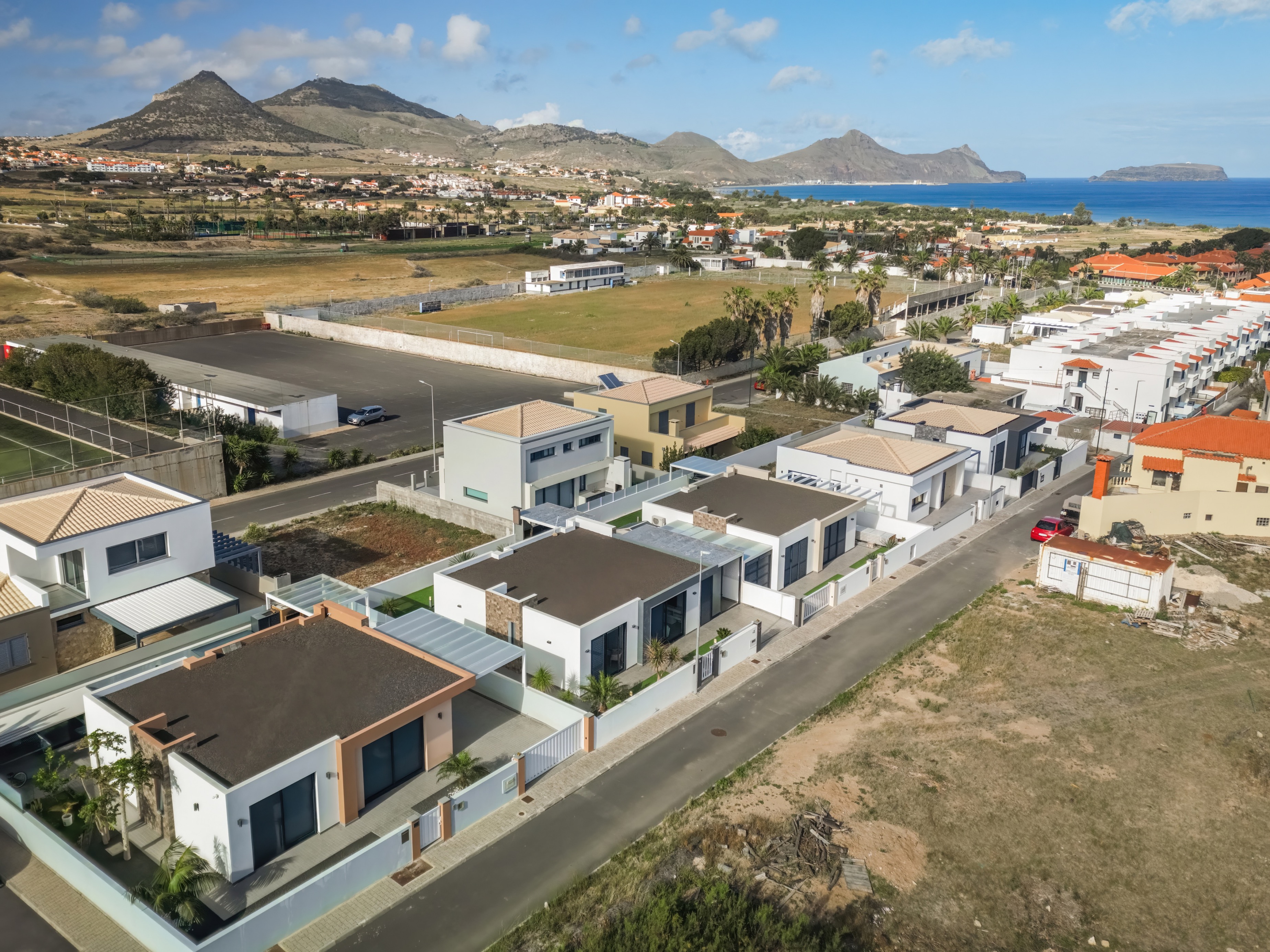 An Overhead View Of Vila Diana With The Beautiful Porto Santo Bay In The Background