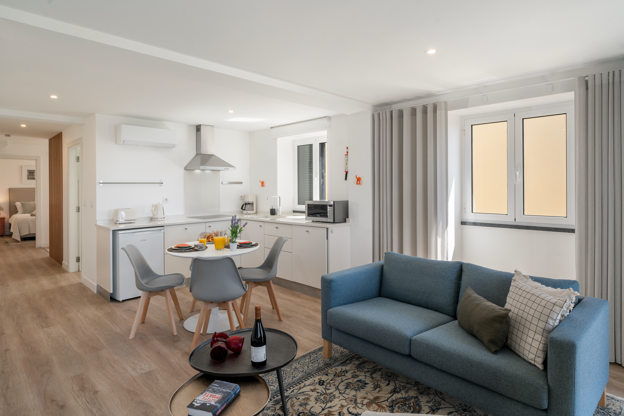 Ourmadeira The Fort Of Old Town With A Charming Small Apartment Showcasing A Kitchen And Living Room In A Warm Inviting Layout For Everyday Living