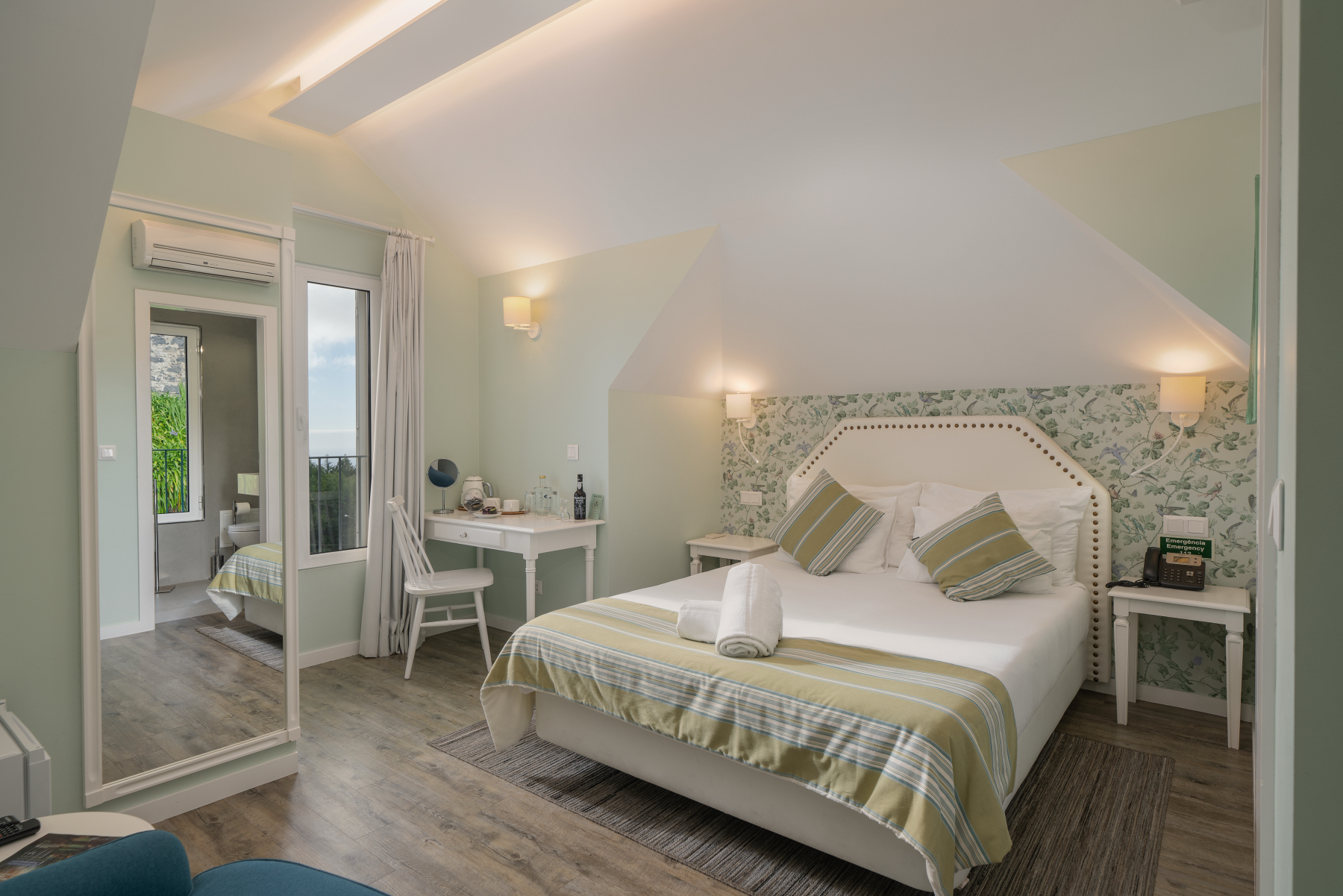 The Air Conditioned Bedroom And Work Desk At Babosas Village Loft Bedroom 42 By Ourmadeira