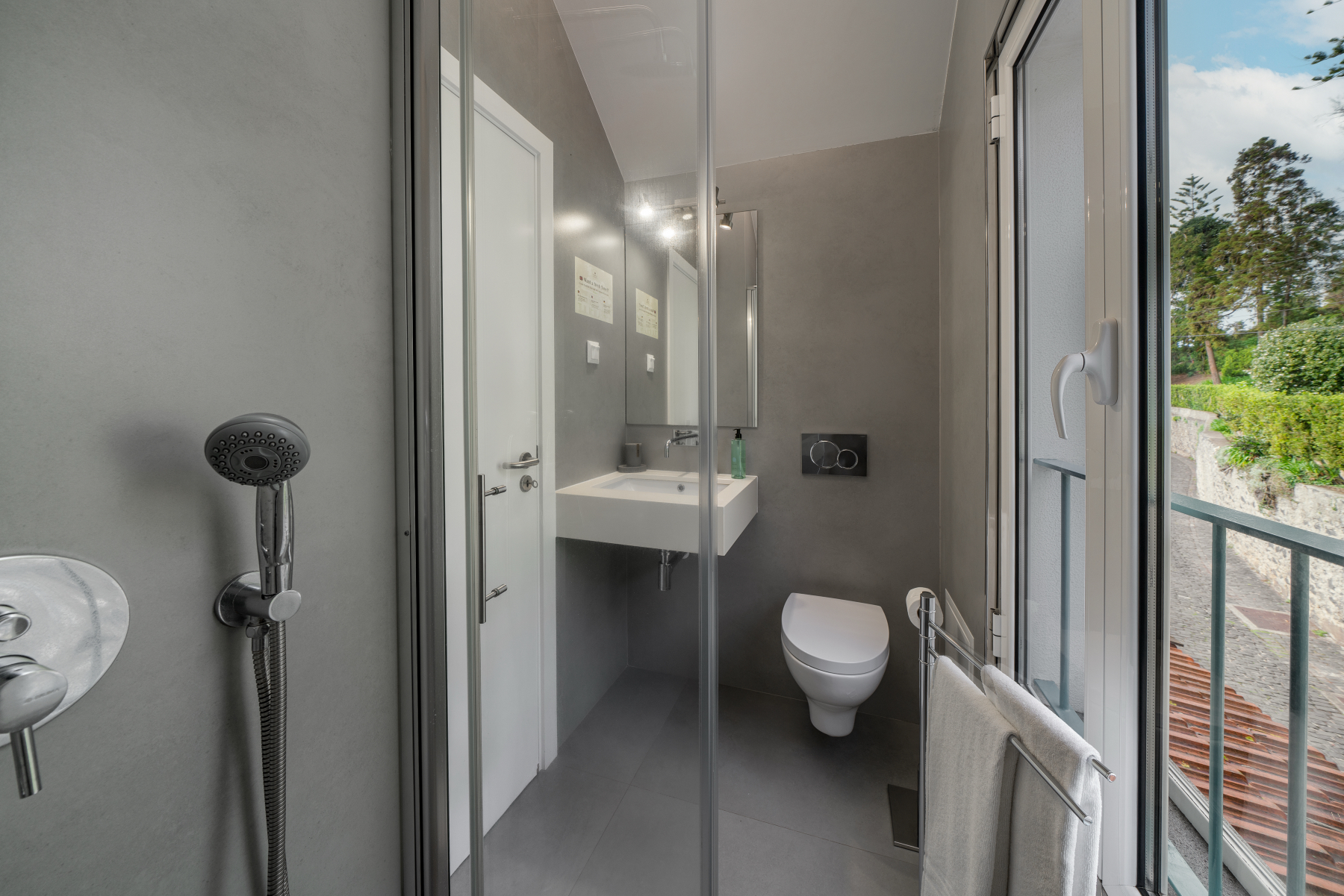 The Wak In Shower Washbasin And Toilet At Babosas Village Loft Bedroom 42 By Ourmadeira