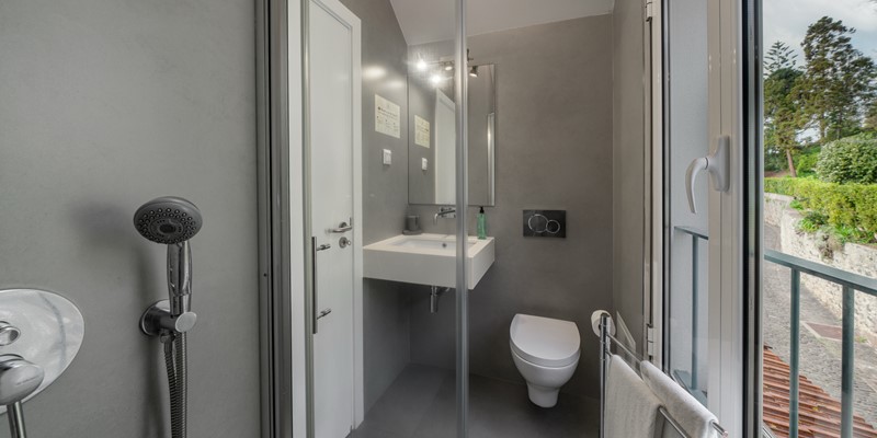 The Wak In Shower Washbasin And Toilet At Babosas Village Loft Bedroom 42 By Ourmadeira