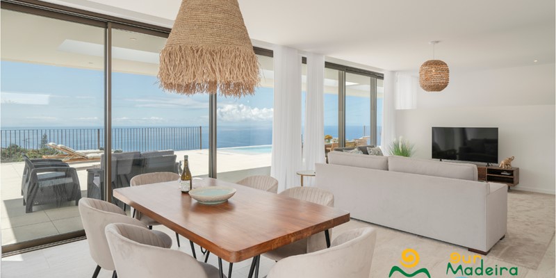 9 Ourmadeira Villas In Madeira Calheta Pearl Living Area Pool And Terrace