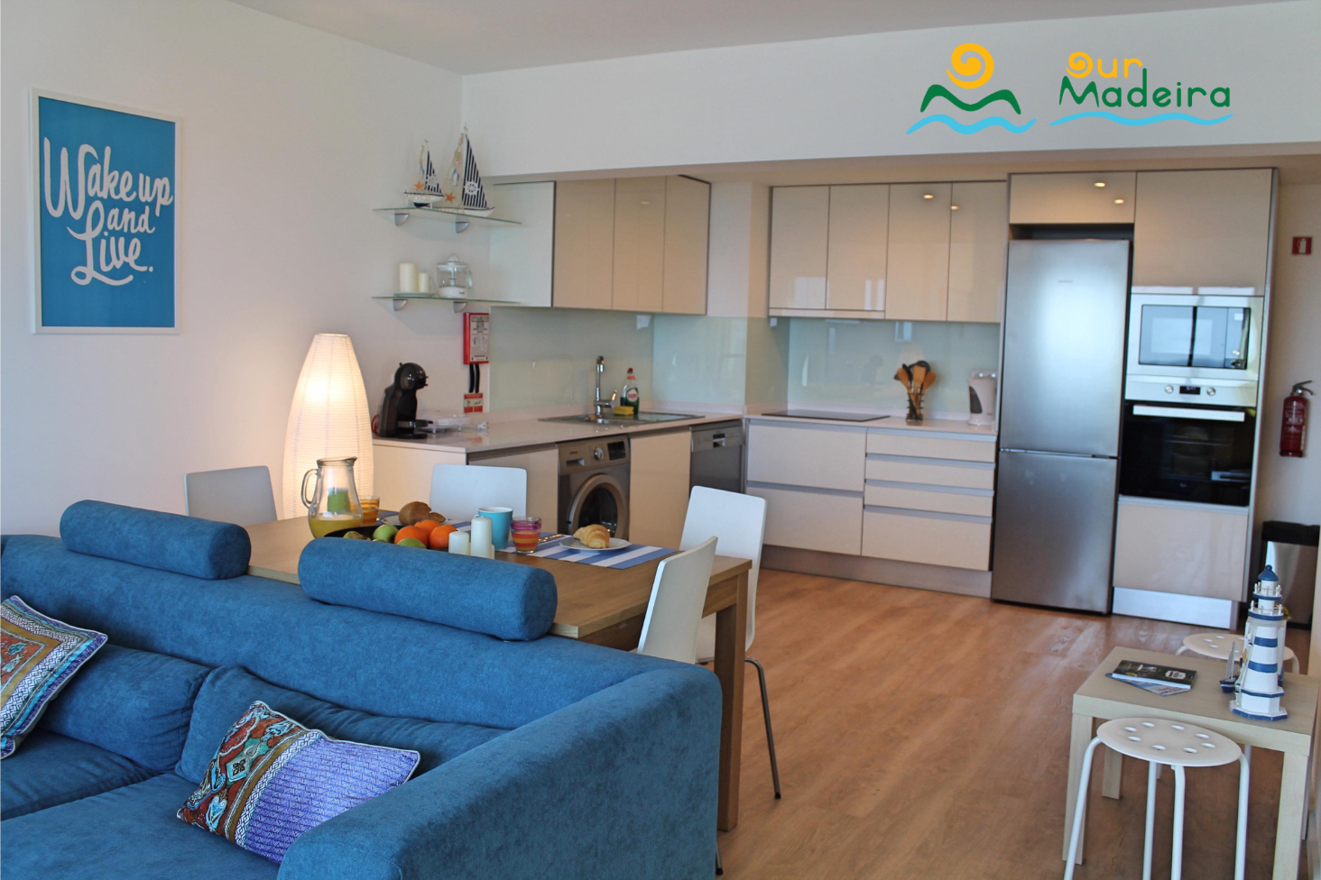 3 Our Madeira Petronella Marina Apartment Living Area And Kitchen