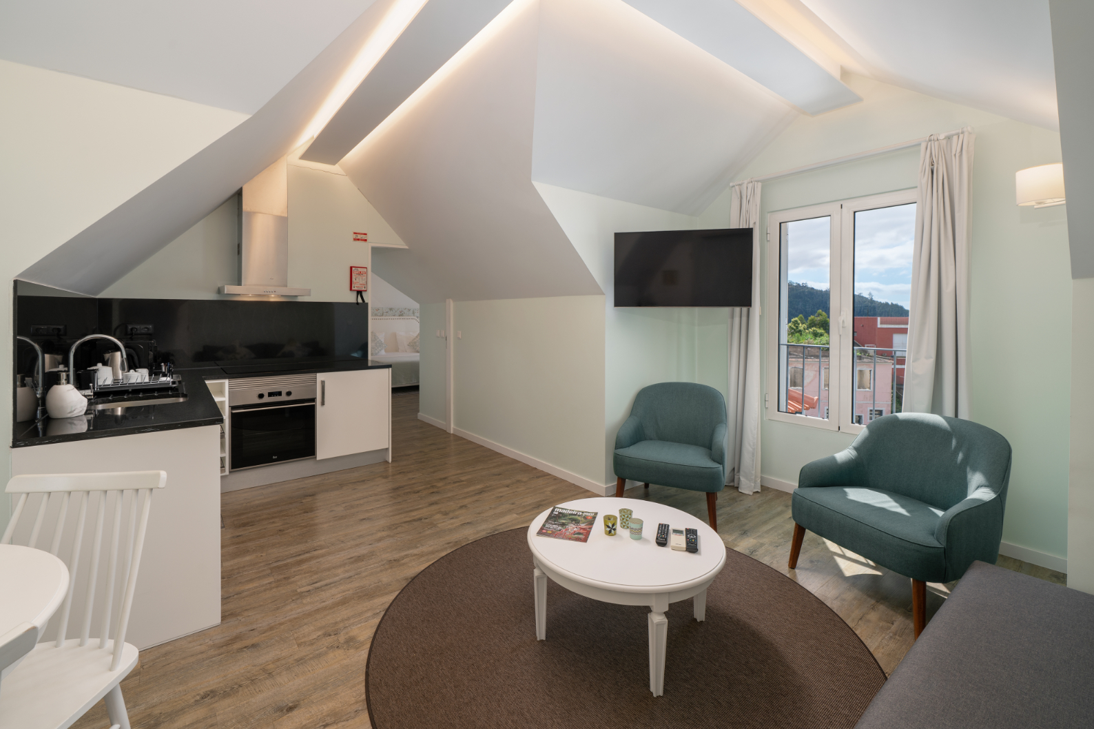 Babosas Village By Ourmadeira Loft Suite Open Space Living Area And Kitchenette