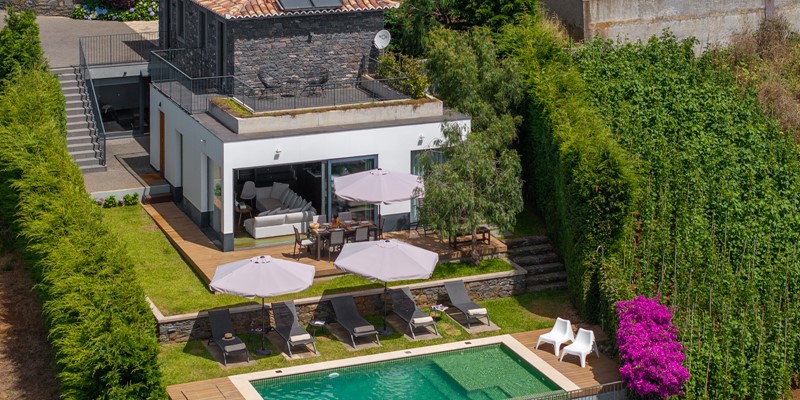 An Aerial View Over The Beautiful Villa Bella Vita By Ourmadeira