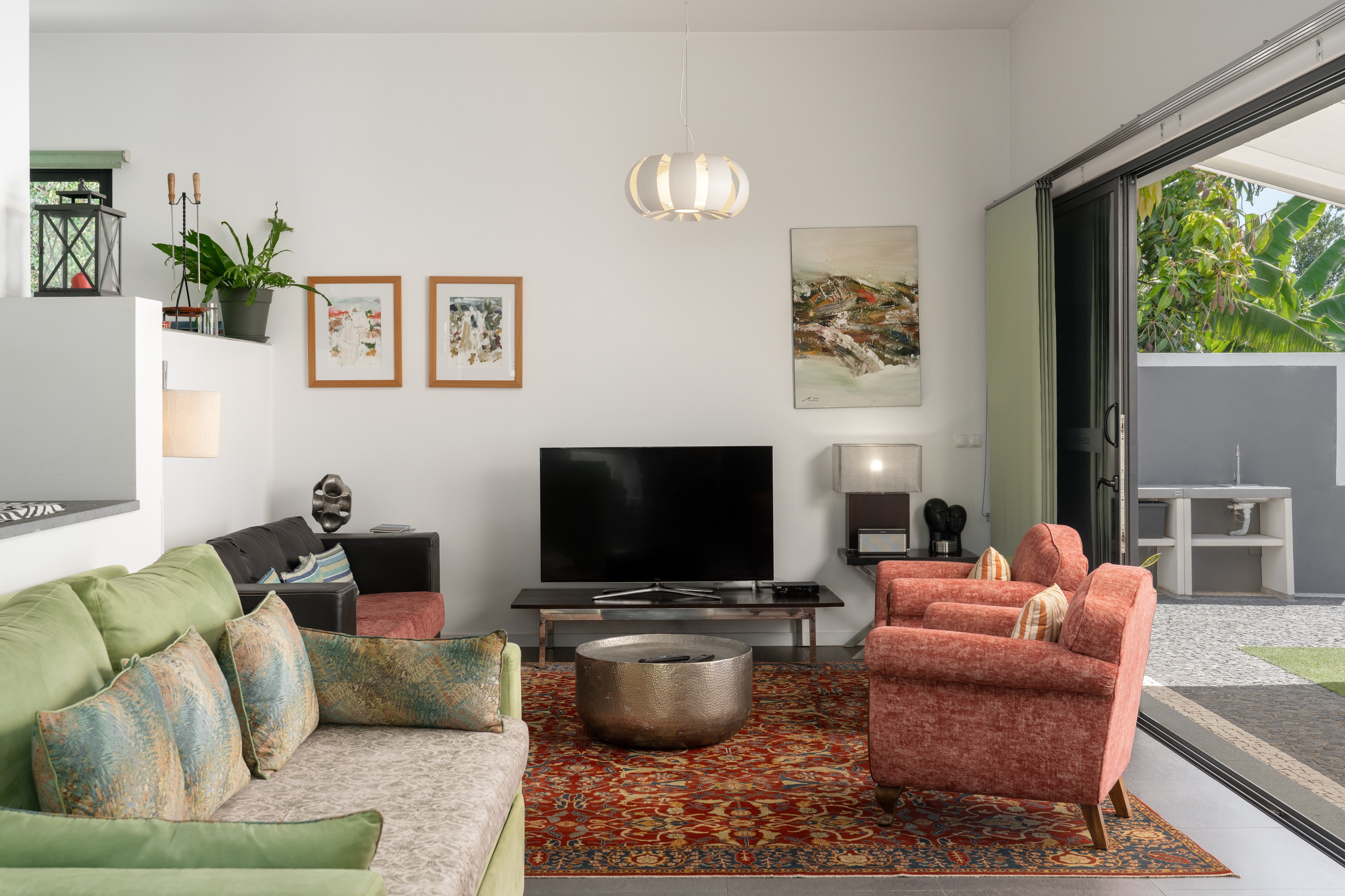 Open Plan Living Area At Graycis House By Ourmadeira Featuring Natural Light Streaming In And Direct Access To The Poolside Terrace