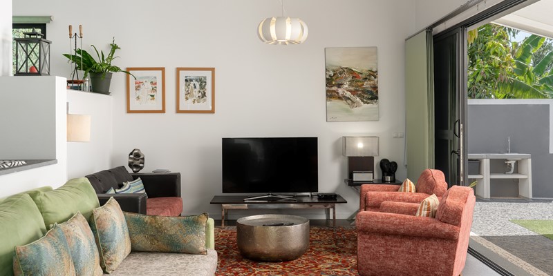 Open Plan Living Area At Graycis House By Ourmadeira Featuring Natural Light Streaming In And Direct Access To The Poolside Terrace