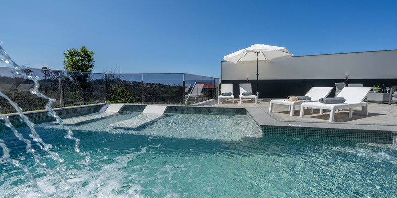 The Stunning And Modern Swimming Pool With Baja Ledge To Fully Embrace The Villa Lifestyle At Casa Da Maria By Ourmadeira