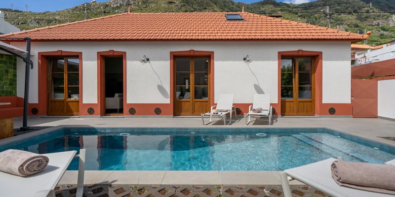 A Frontal View Over The Totally Refurbished Madeiran Traditional Villa At Casa Da Tia By Ourmadeira